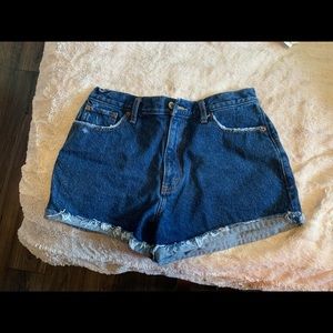Annie high rise denim shorts